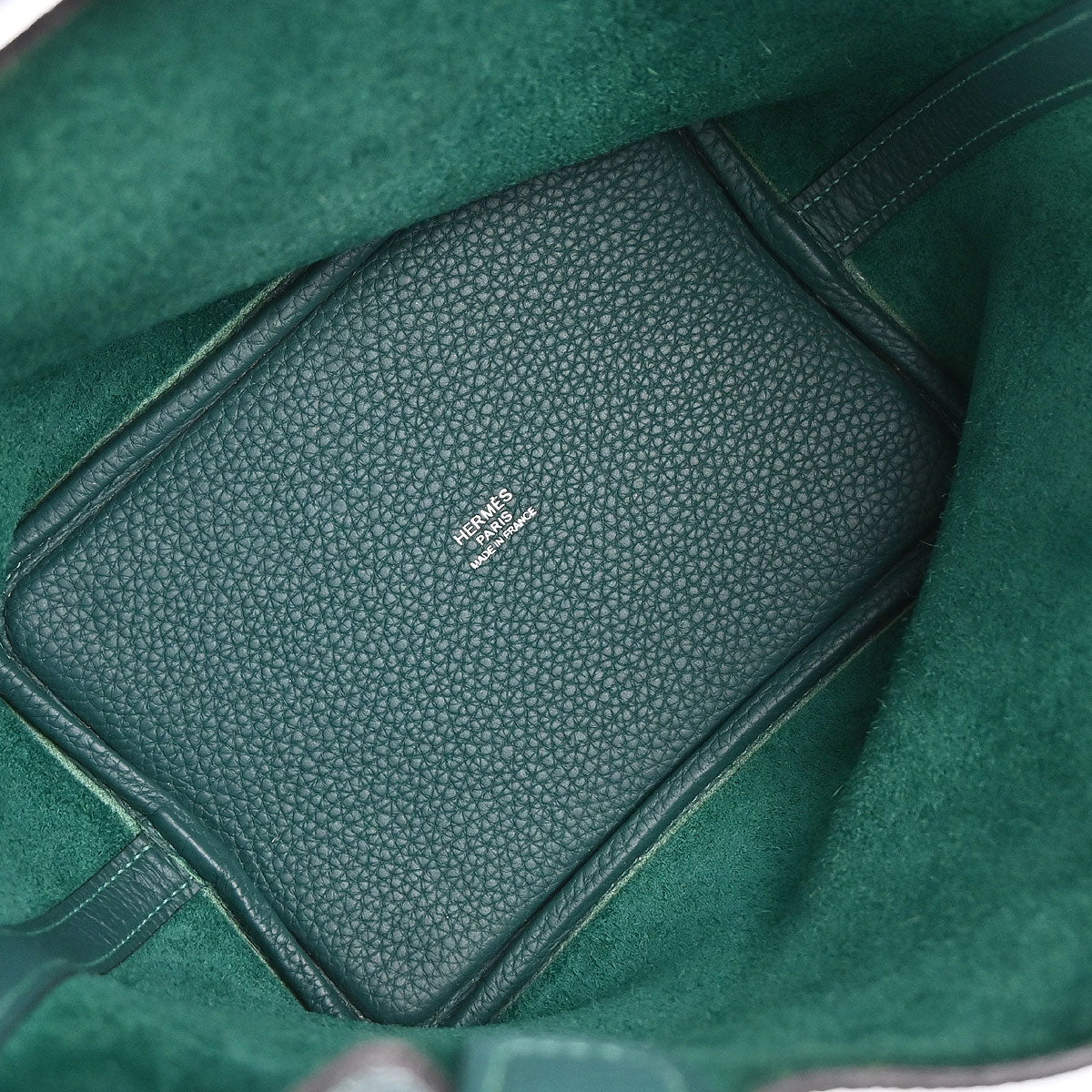 Hermes Malachite Taurillon Clemence Picotin Lock 18 PM Handbag
