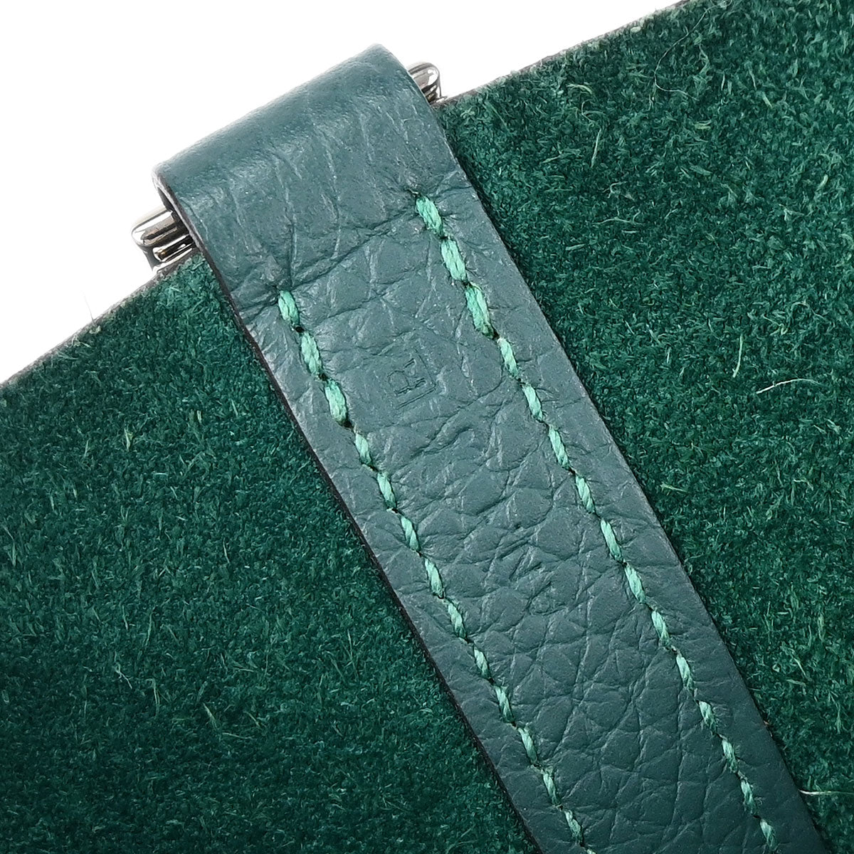 Hermes Malachite Taurillon Clemence Picotin Lock 18 PM Handbag