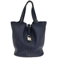 Hermes Blue Nuit Taurillon Clemence Picotin Lock 26 GM Handbag