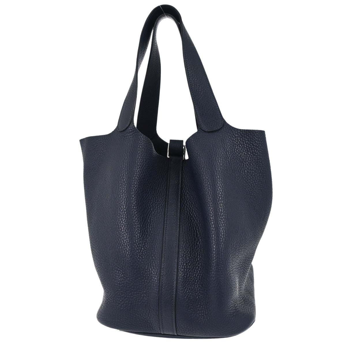 Hermes Blue Nuit Taurillon Clemence Picotin Lock 26 GM Handbag
