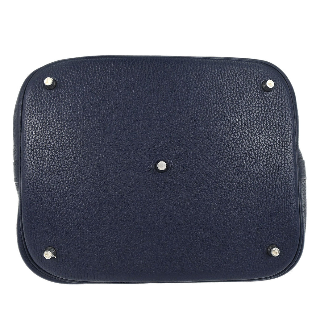 Hermes Blue Nuit Taurillon Clemence Picotin Lock 26 GM Handbag
