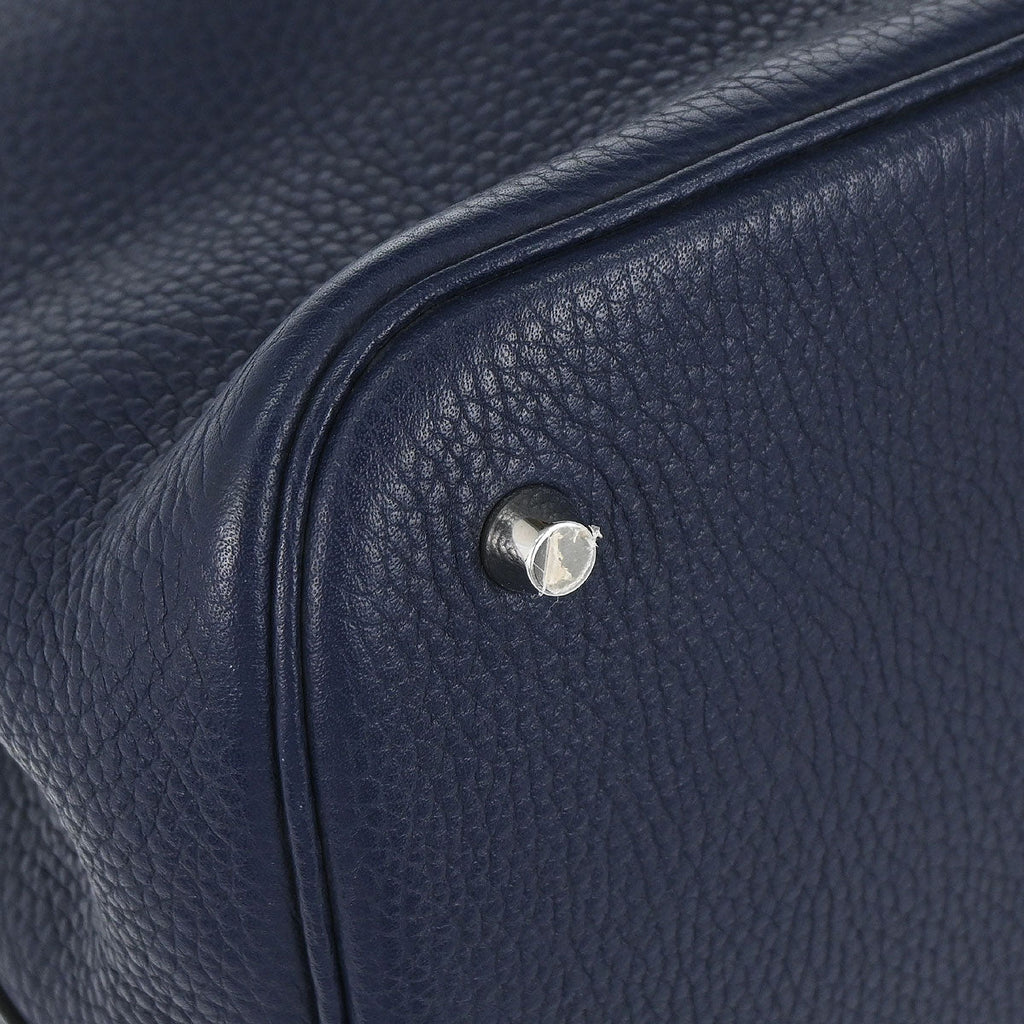 Hermes Blue Nuit Taurillon Clemence Picotin Lock 26 GM Handbag