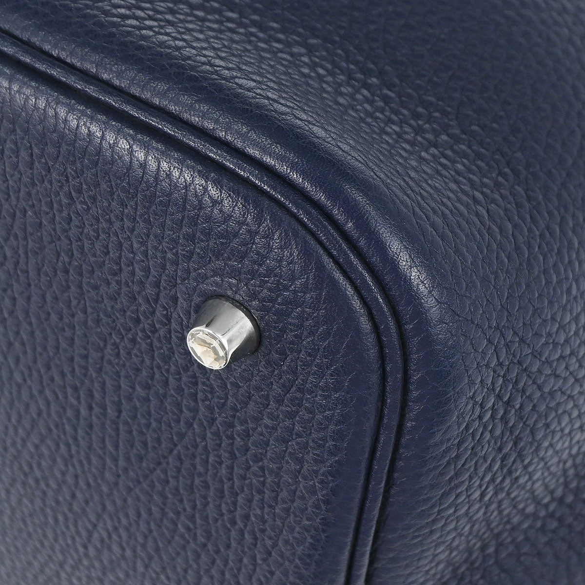 Hermes Blue Nuit Taurillon Clemence Picotin Lock 26 GM Handbag