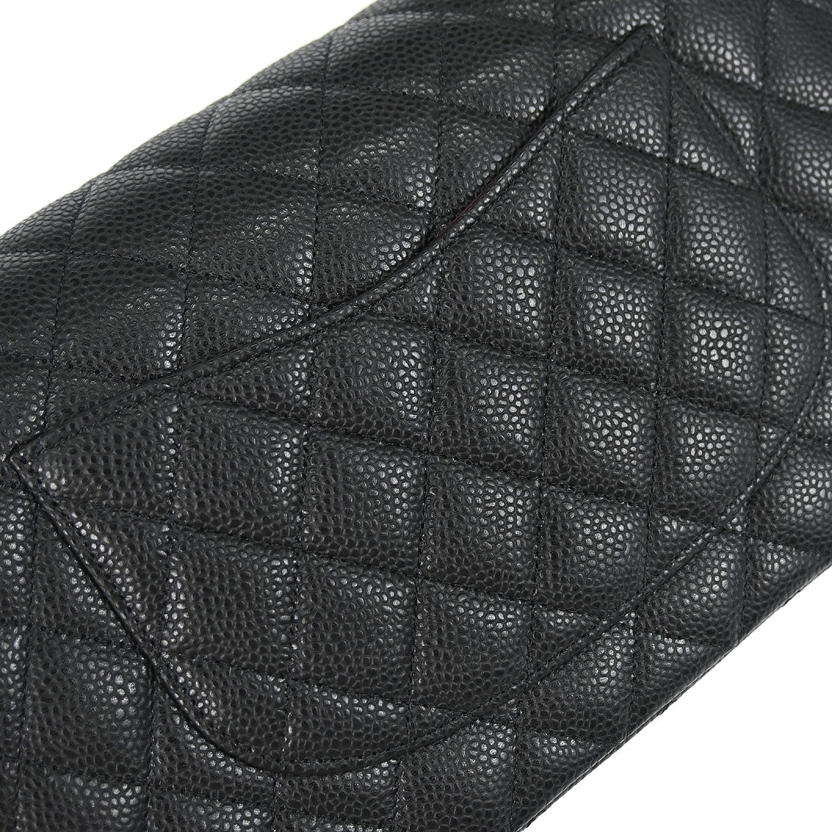 Chanel 2019 Black Caviar Skin Medium Classic Double Flap Shoulder Bag
