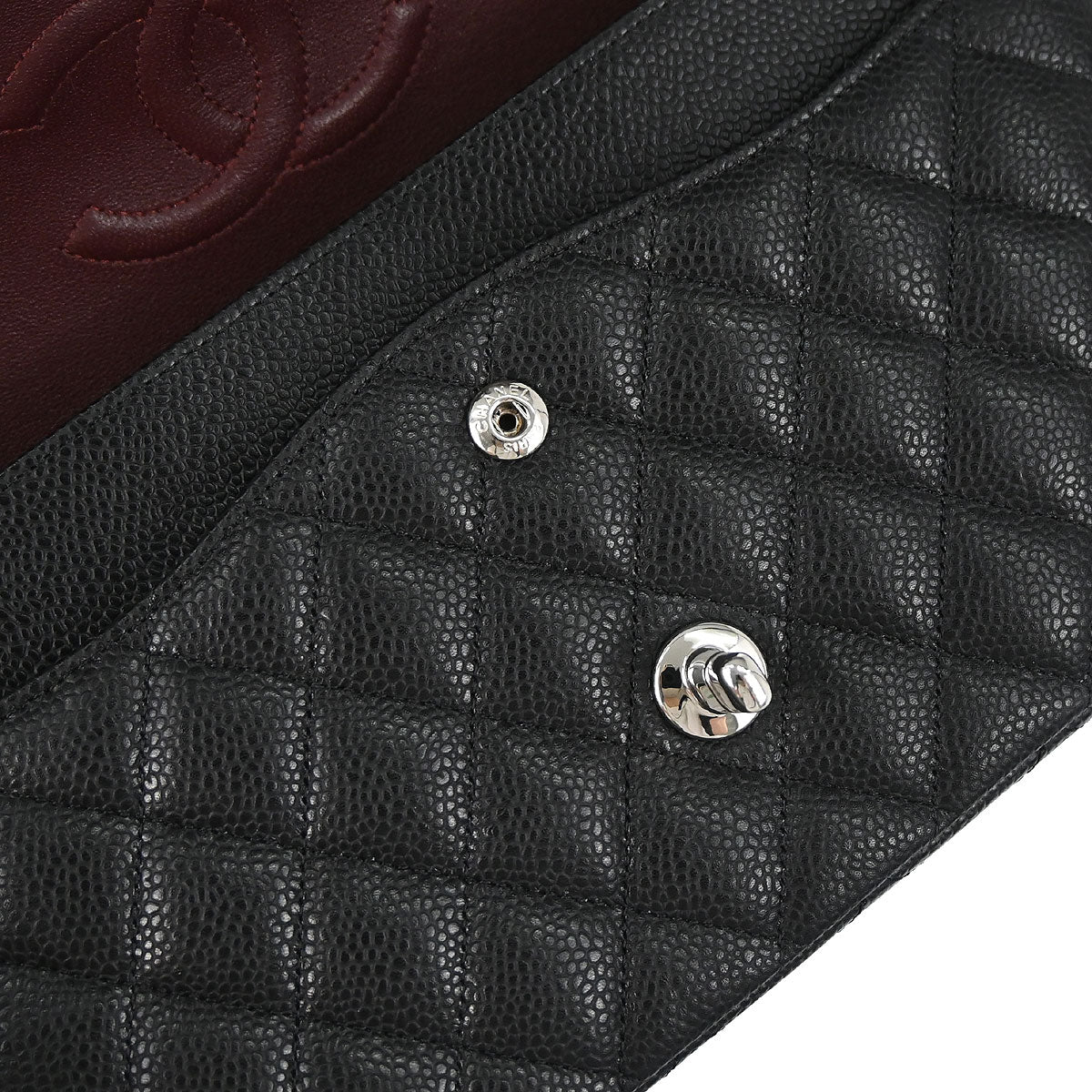 Chanel 2019 Black Caviar Skin Medium Classic Double Flap Shoulder Bag