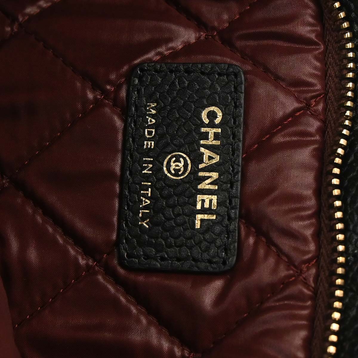 Chanel 2015-2016 Black Caviar Skin Clutch Bag