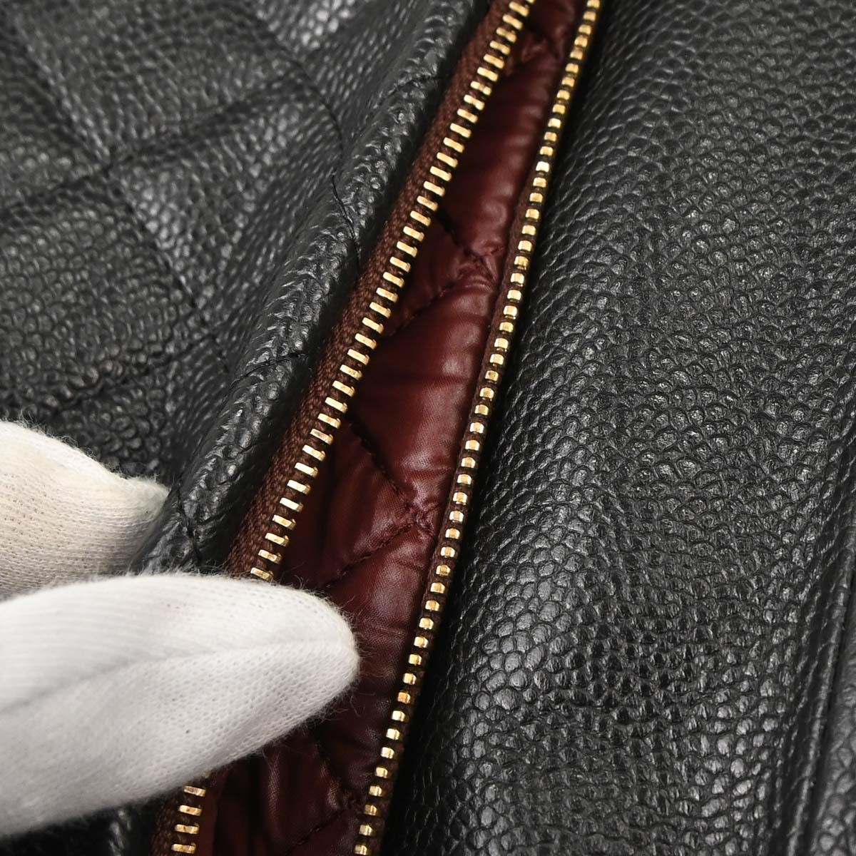 Chanel 2015-2016 Black Caviar Skin Clutch Bag