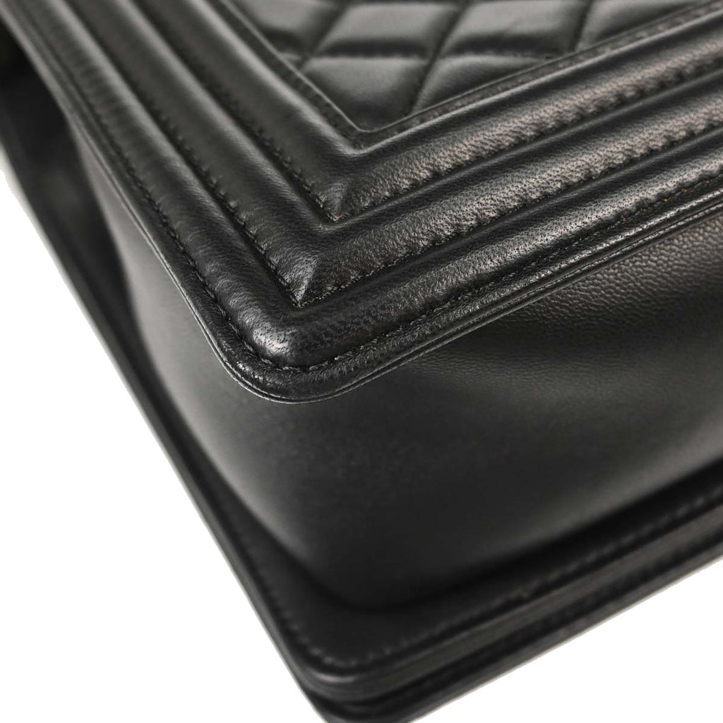 Boy Chanel 2017 Black Lambskin Medium Shoulder Bag