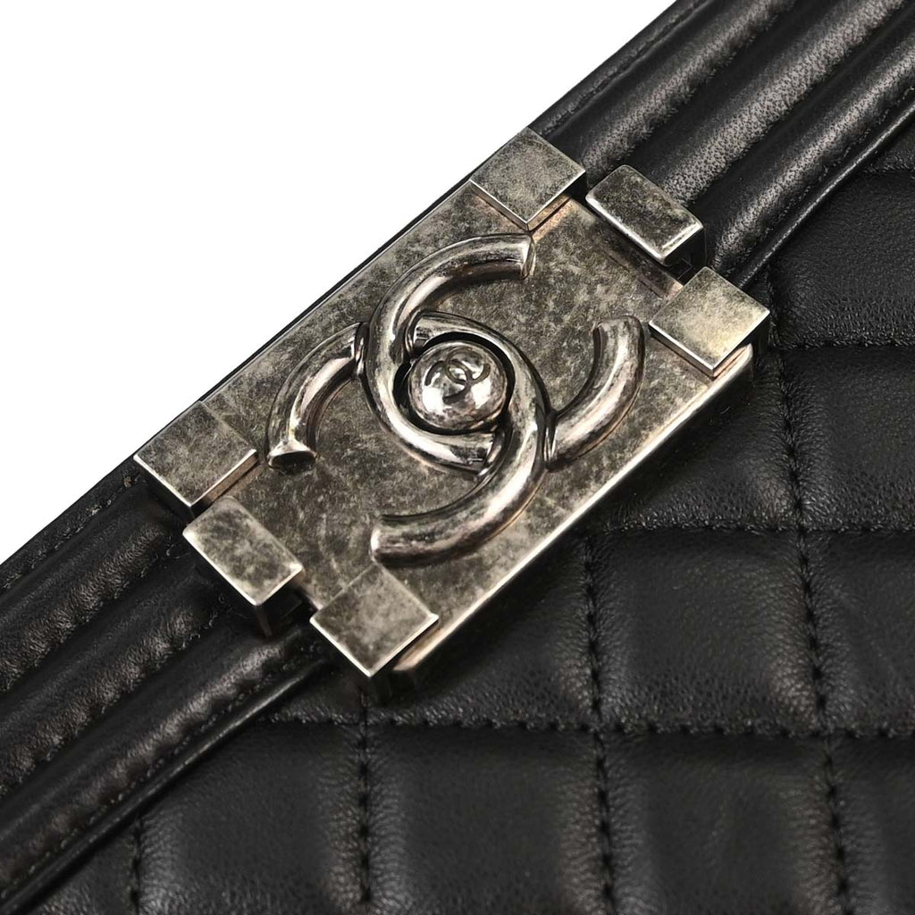 Boy Chanel 2017 Black Lambskin Medium Shoulder Bag