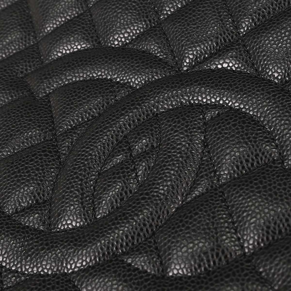 Chanel 2014 Black Caviar Skin Grand Shopping Tote GST Chain Handbag