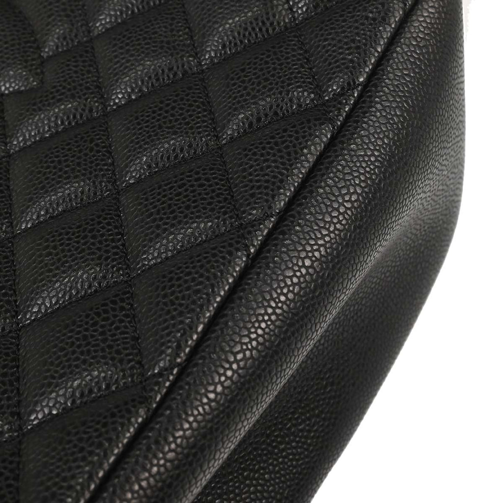 Chanel 2014 Black Caviar Skin Grand Shopping Tote GST Chain Handbag