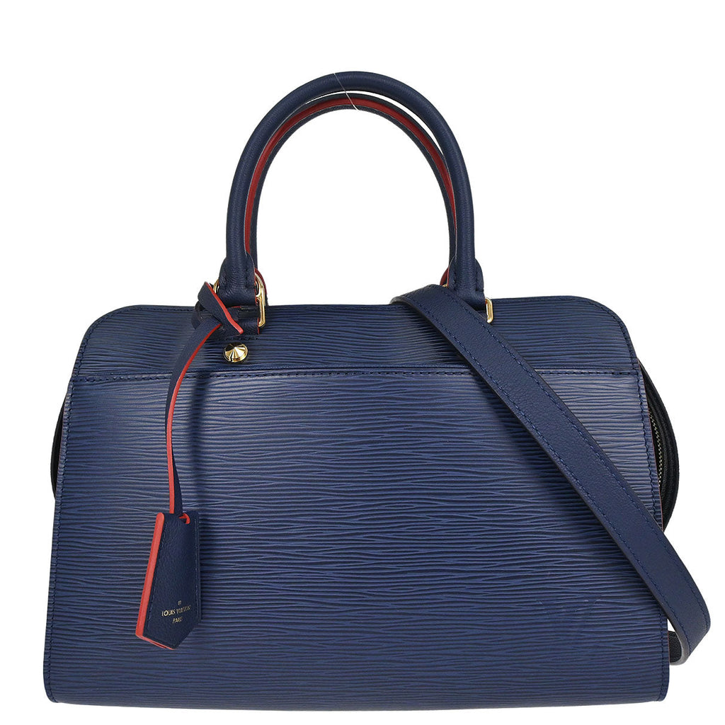 Louis Vuitton Indigo Epi Vaneau MM Tote 2way Shoulder Handbag M51239
