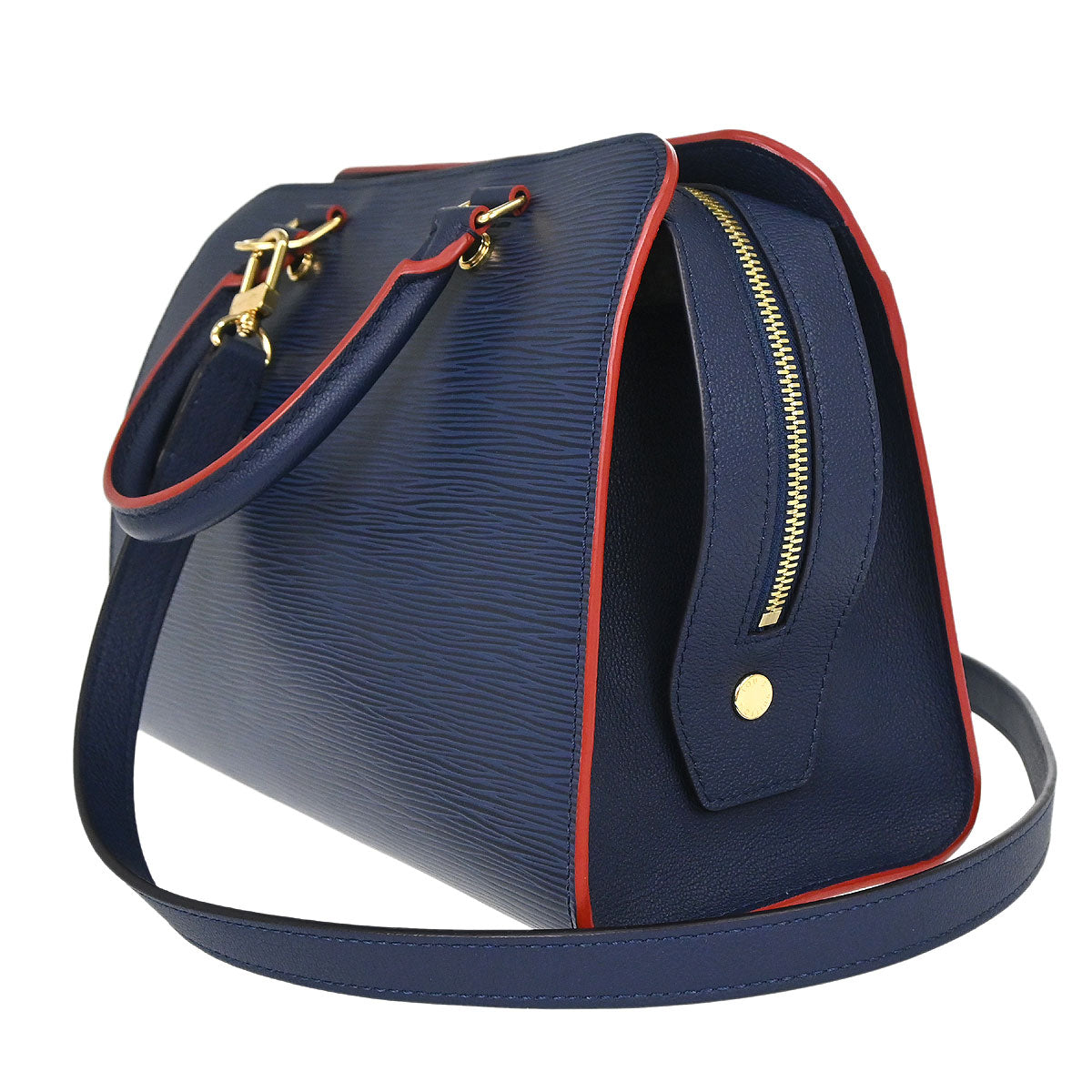 Louis Vuitton Indigo Epi Vaneau MM Tote 2way Shoulder Handbag M51239