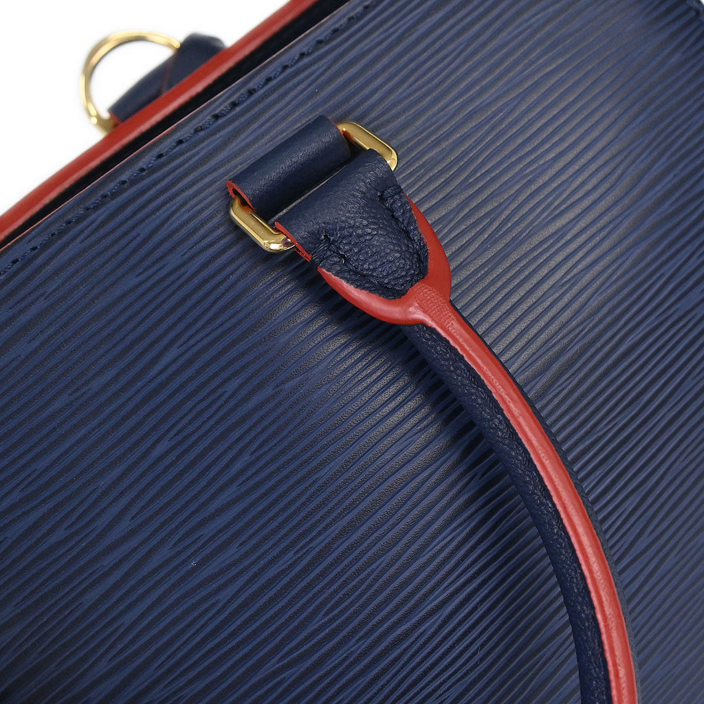 Louis Vuitton Indigo Epi Vaneau MM Tote 2way Shoulder Handbag M51239