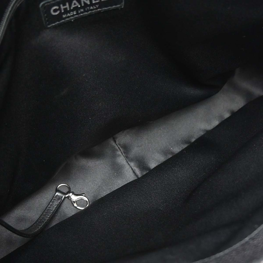 Chanel 2014 Black Caviar Skin Grand Shopping Tote GST Chain Handbag