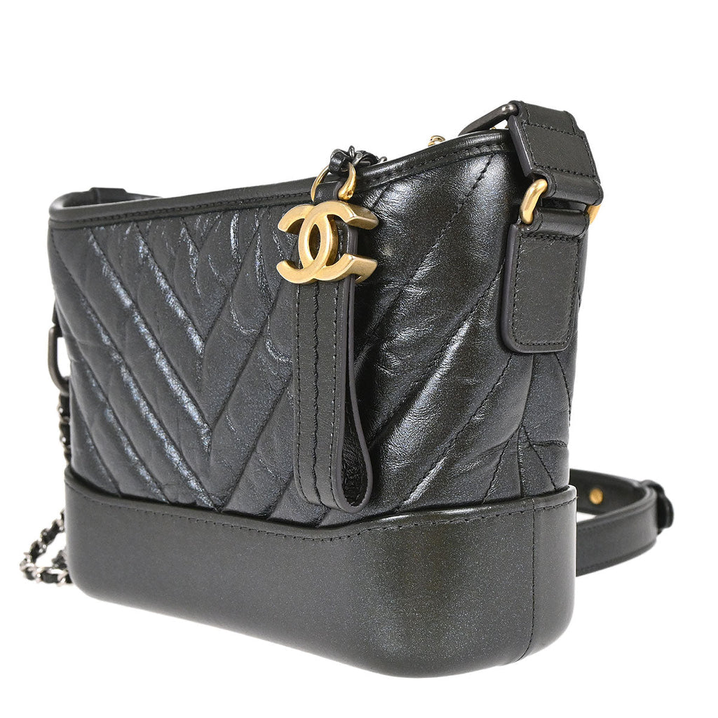 Chanel 2019 Khaki Lambskin Calfskin Small Gabrielle Shoulder Bag