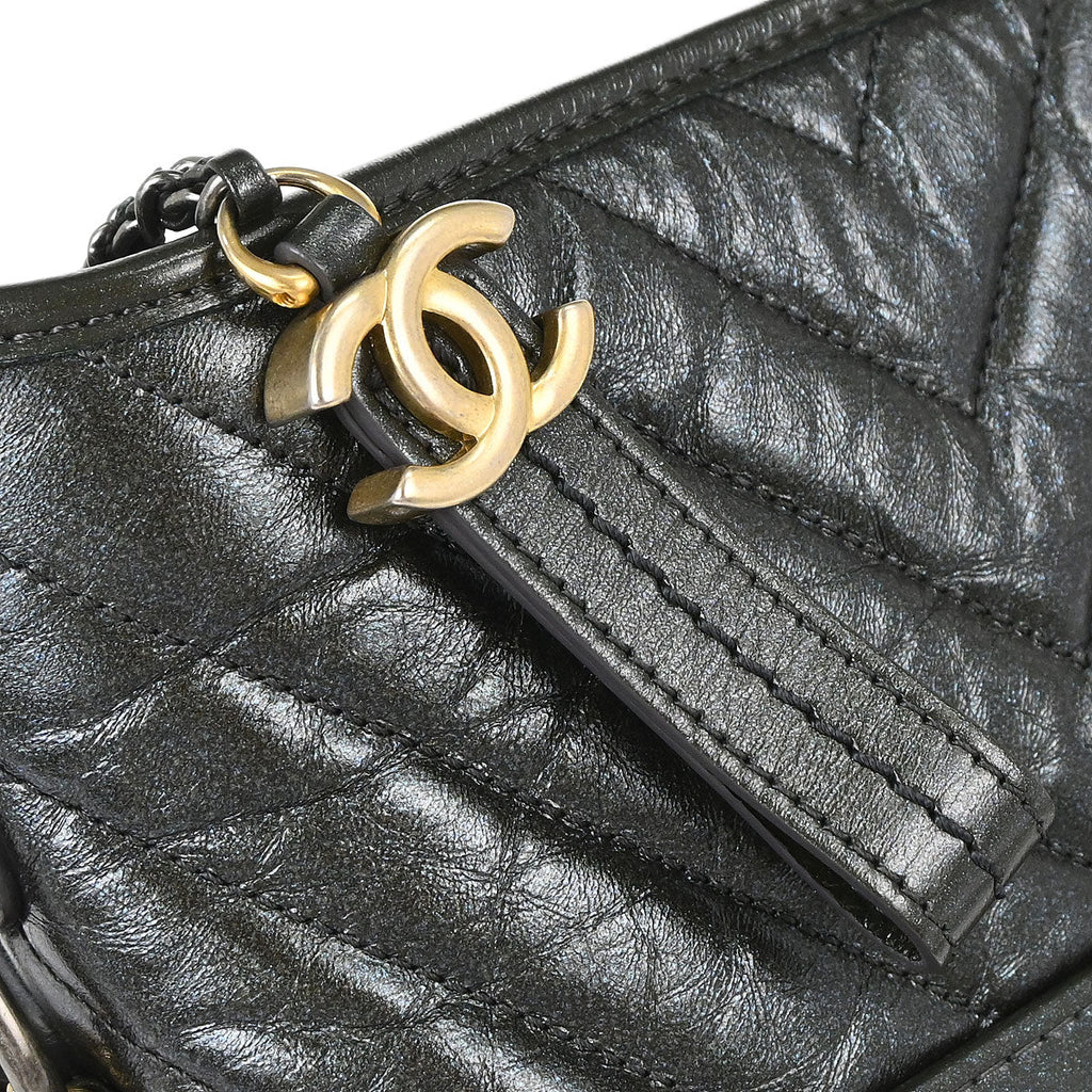 Chanel 2019 Khaki Lambskin Calfskin Small Gabrielle Shoulder Bag