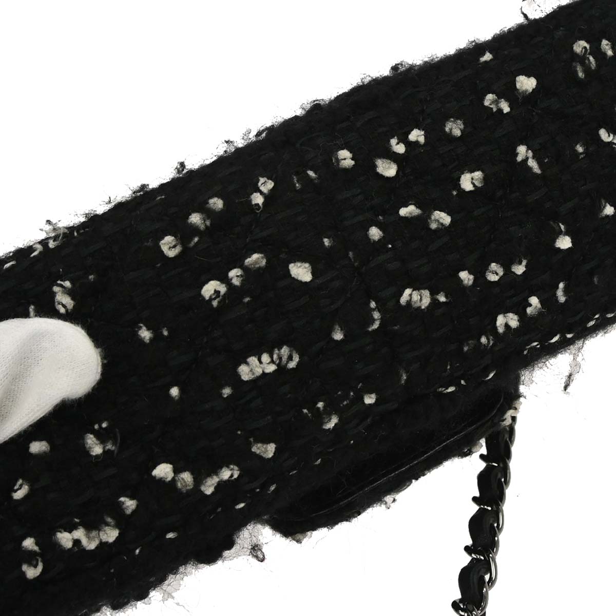 Chanel 2015-2016 Black Tweed Elementary Chic Flap Shoulder Bag