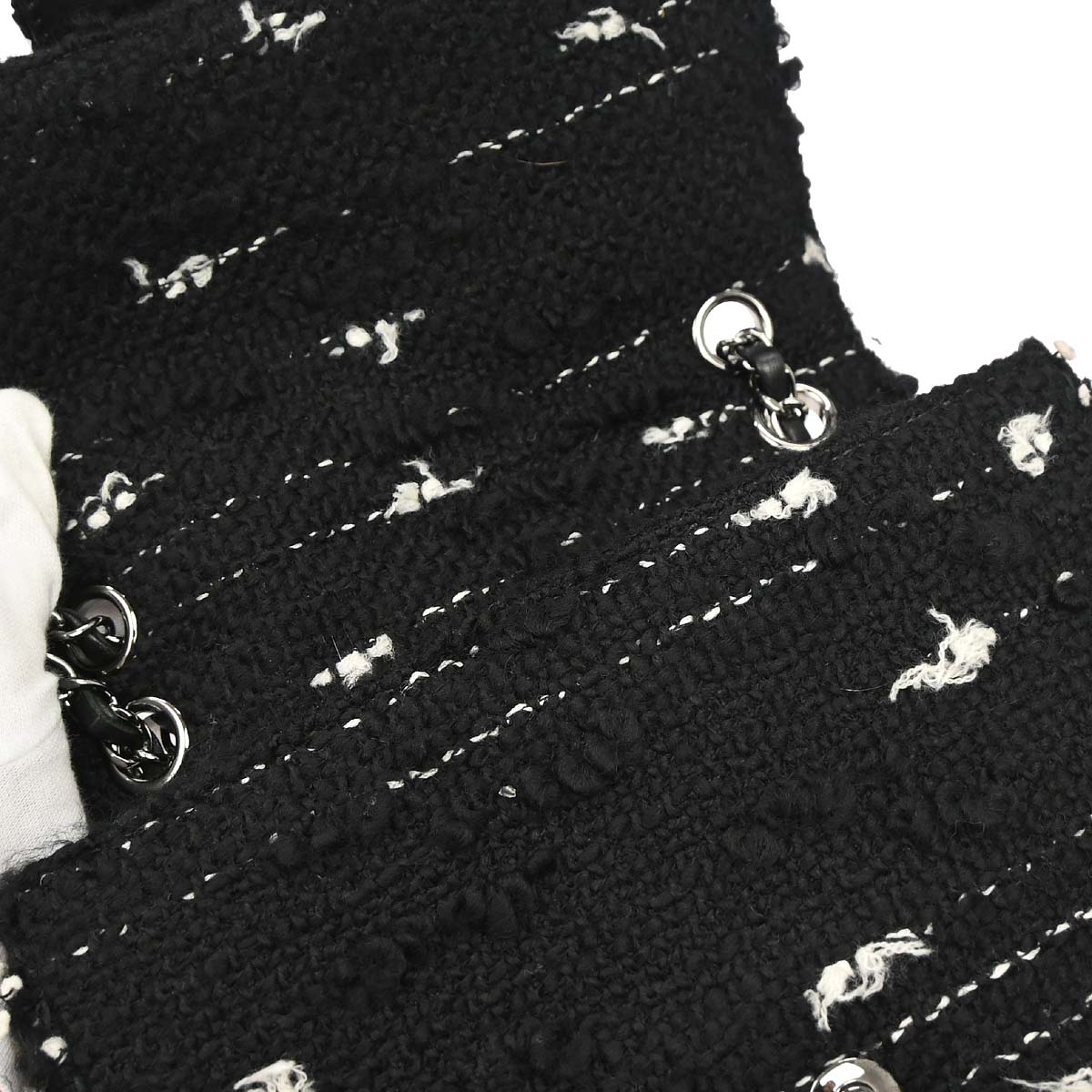 Chanel 2015-2016 Black Tweed Elementary Chic Flap Shoulder Bag