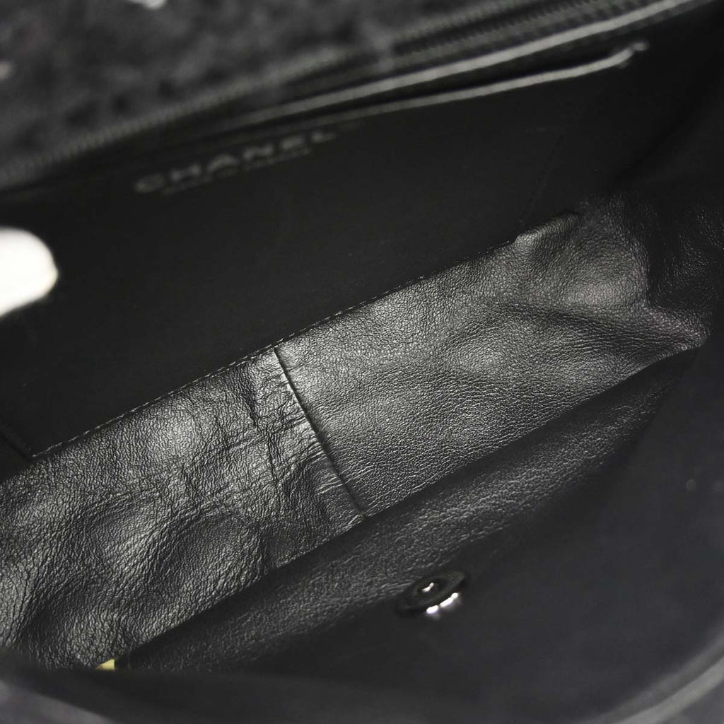 Chanel 2015-2016 Black Tweed Elementary Chic Flap Shoulder Bag