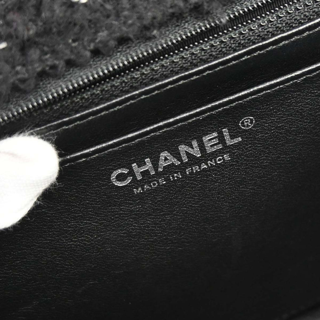Chanel 2015-2016 Black Tweed Elementary Chic Flap Shoulder Bag