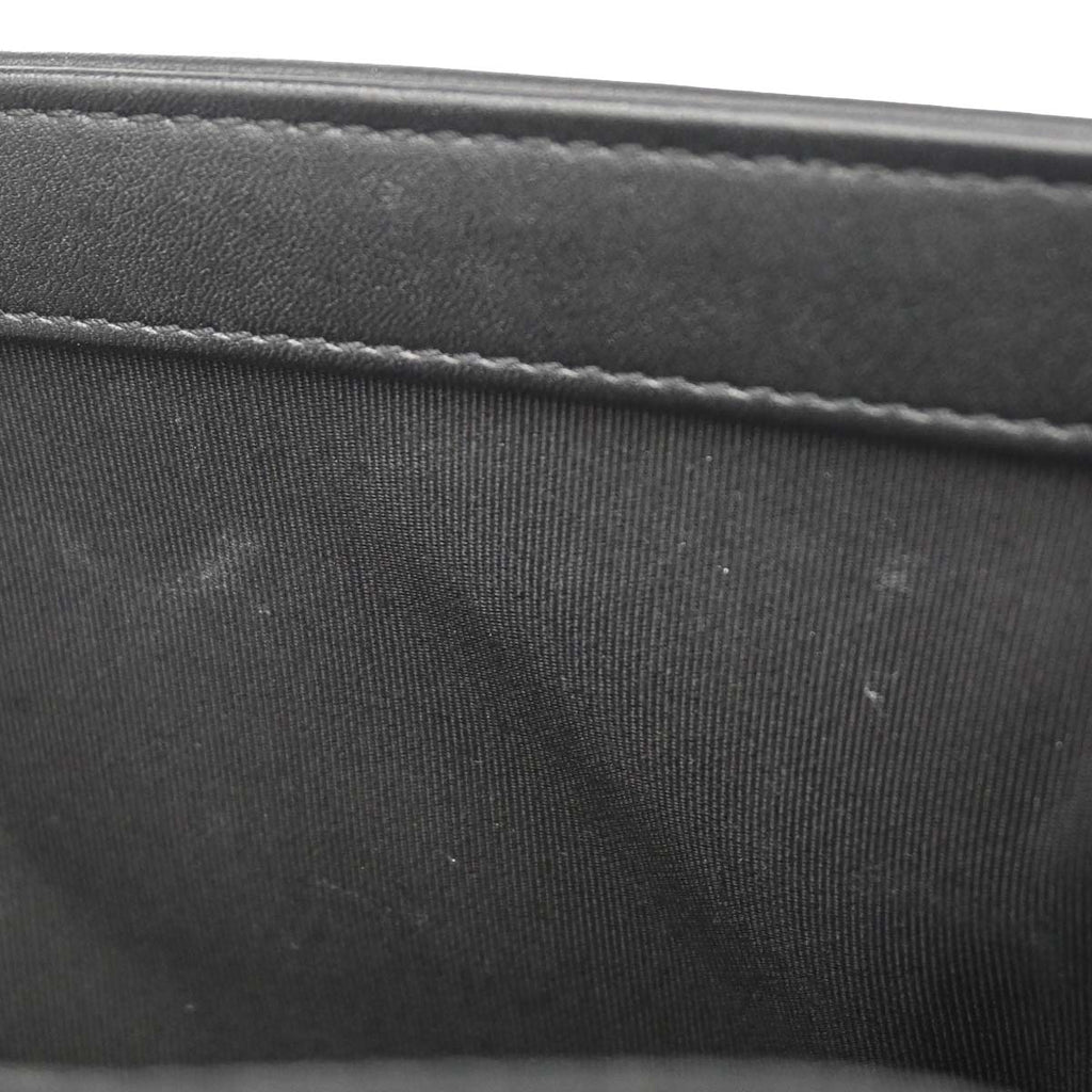 Boy Chanel 2019 Black Lambskin Chevron Medium Double Chain Shoulder Bag