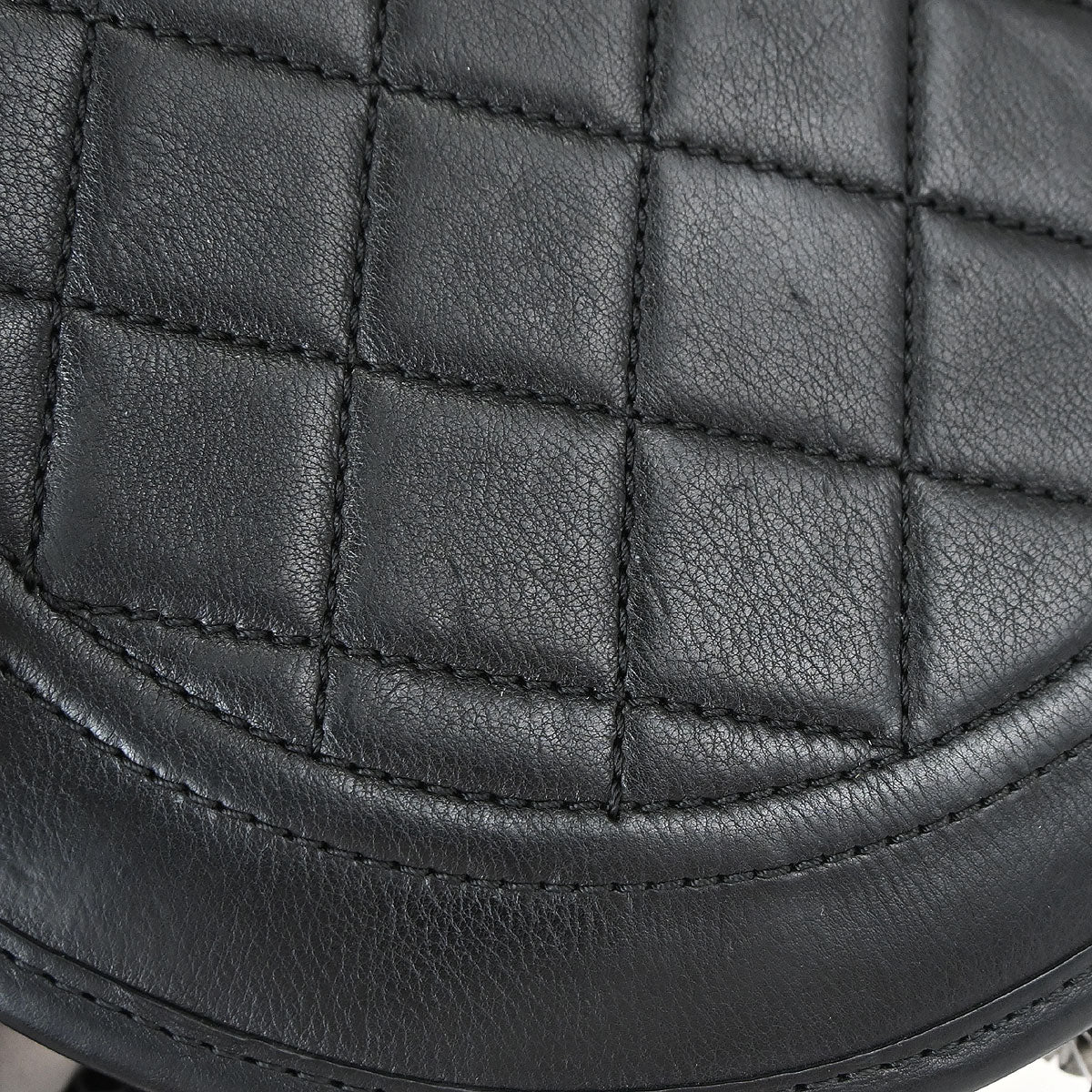 Chanel 2014 Black Calfskin Pony Hair Paris-Dallas Saddle Shoulder Bag