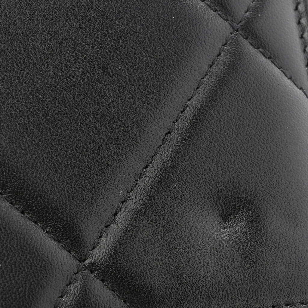 Chanel Lambskin Quilted Chanel 19 Wallet On Chain WOC Black