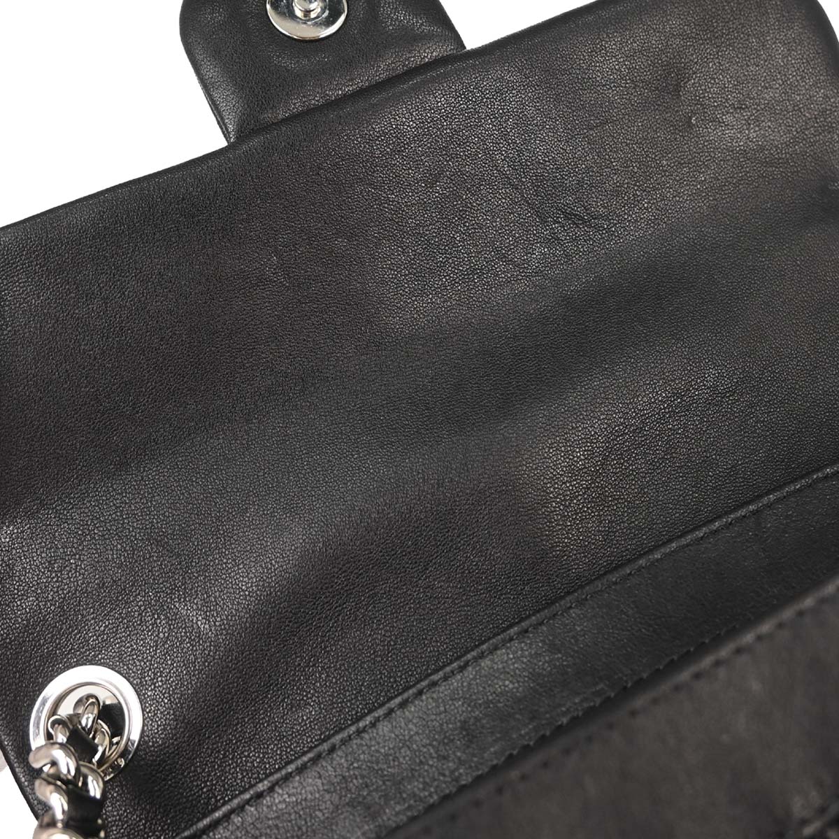 Chanel 2012 Black Calfskin Chain Around Shoulder Bag