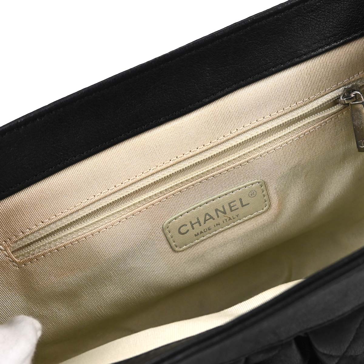 Chanel 2012 Black Calfskin Chain Around Shoulder Bag