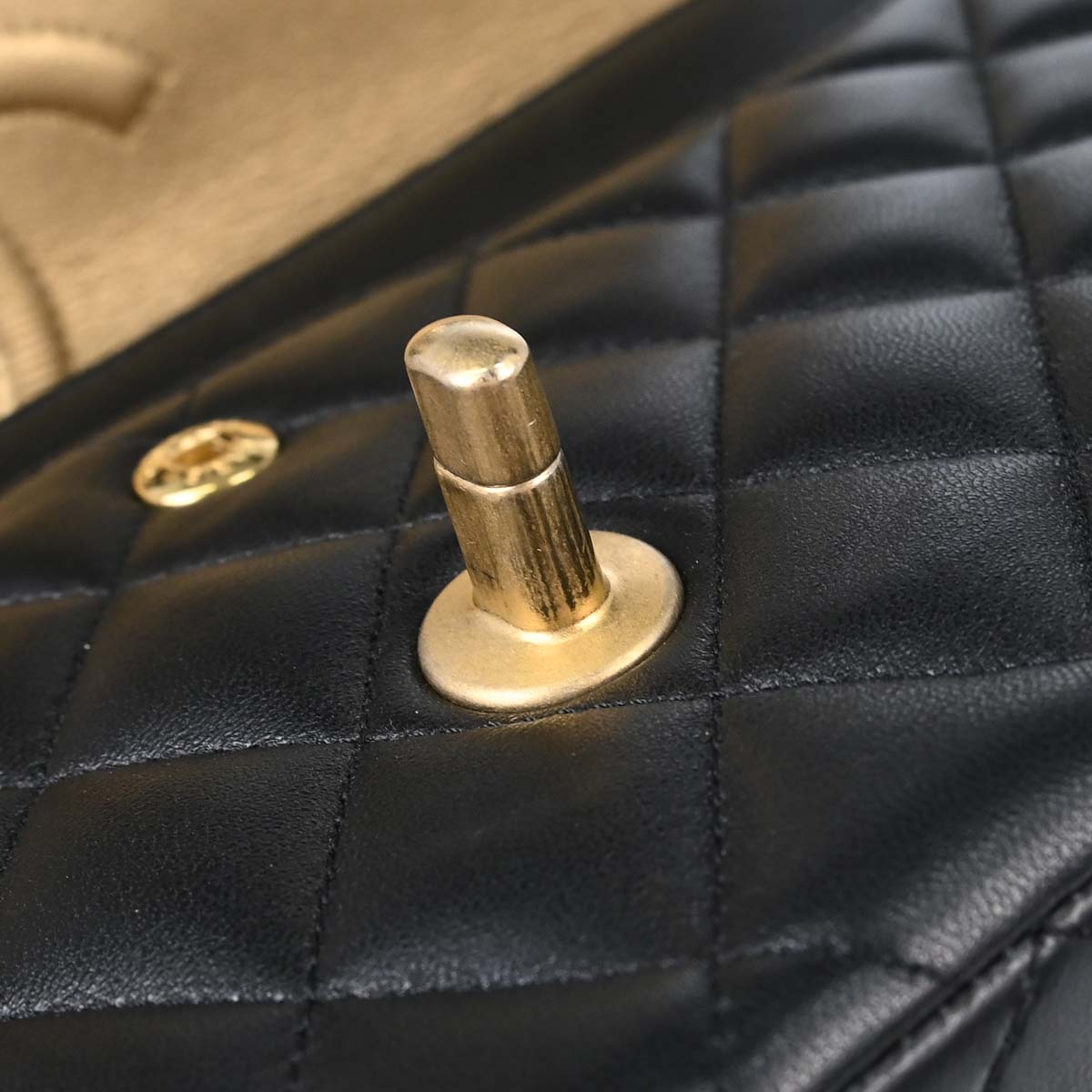 Chanel 2019 Black Lambskin Medium Piercing Chic Double Flap Shoulder Bag