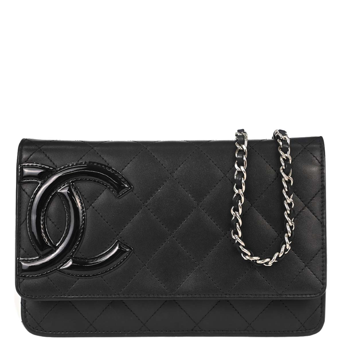 Chanel 2014 Calfskin Cambon Ligne WOC Wallet on Chain Shoulder Bag