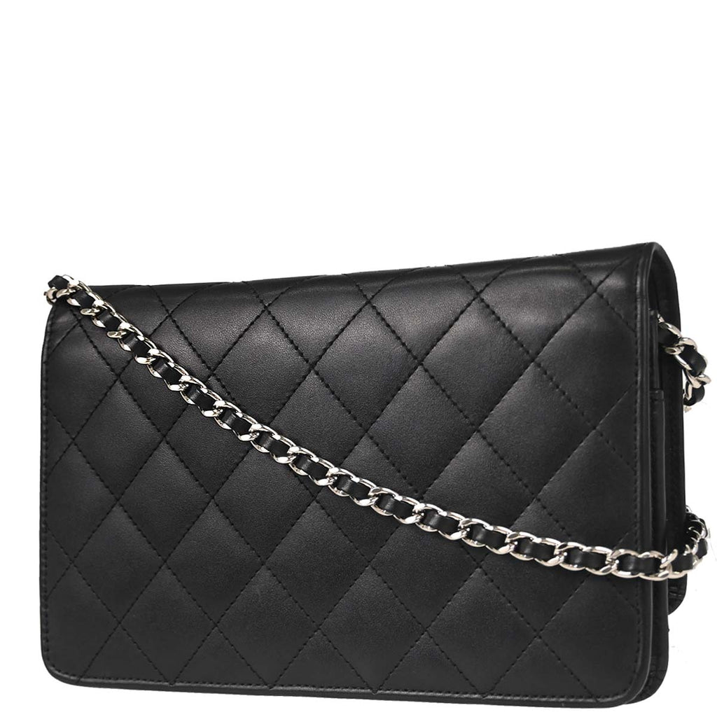 Chanel 2014 Calfskin Cambon Ligne WOC Wallet on Chain Shoulder Bag