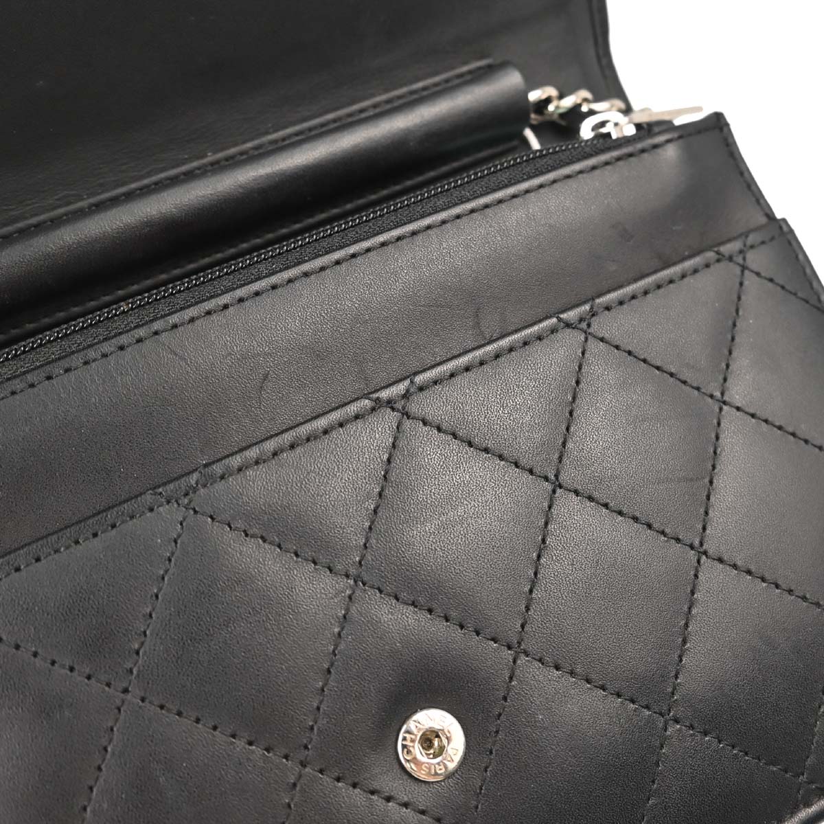 Chanel 2014 Calfskin Cambon Ligne WOC Wallet on Chain Shoulder Bag