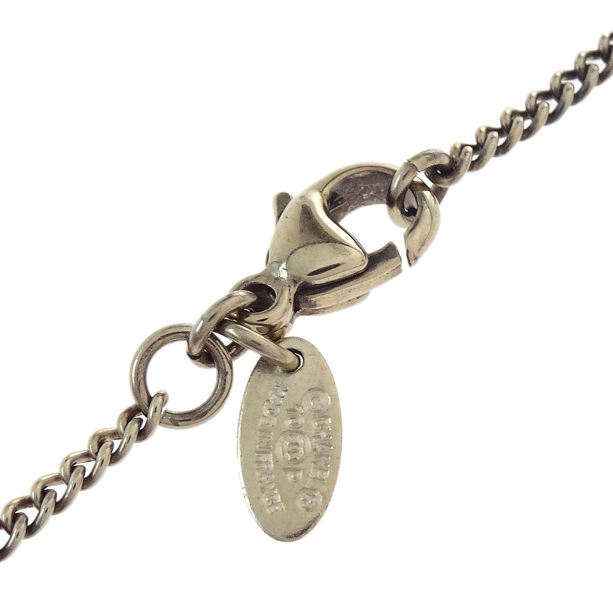 Chanel Gold Pink CC Arrow Pendant Necklace 10P