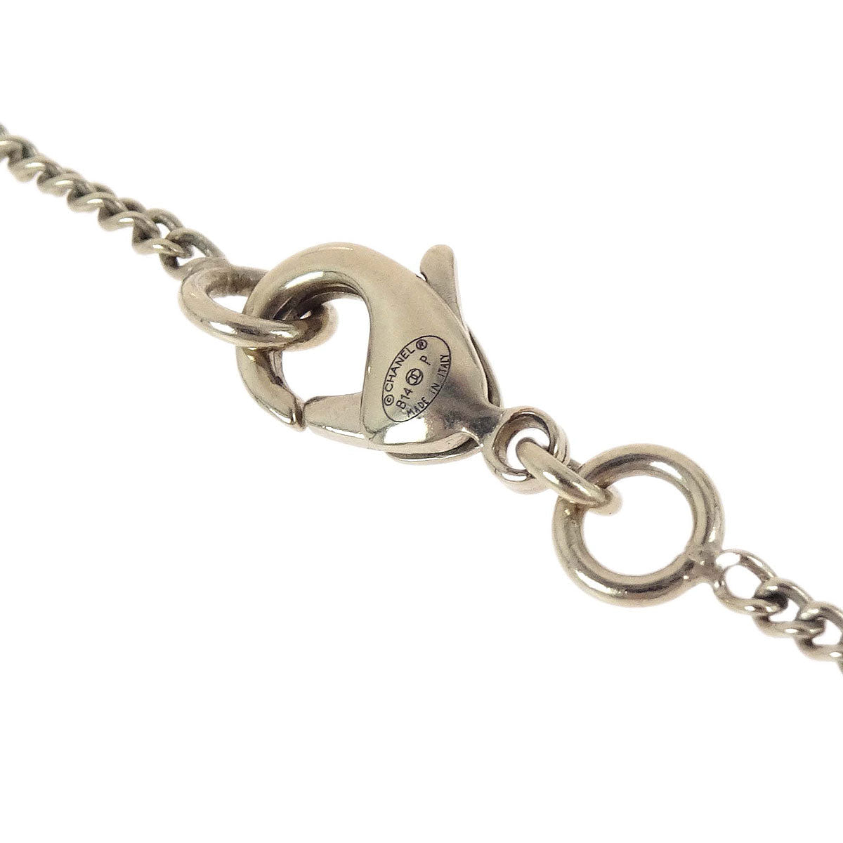 Chanel Charm CC Gold Chain Necklace Costume Pearl B14P