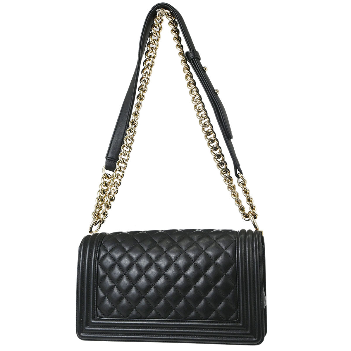 Boy Chanel 2016-2017 Black Lambskin Medium Shoulder Bag