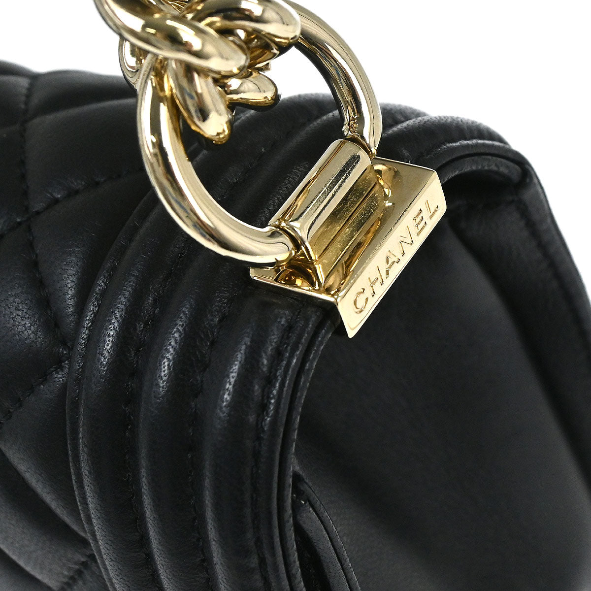 Boy Chanel 2016-2017 Black Lambskin Medium Shoulder Bag