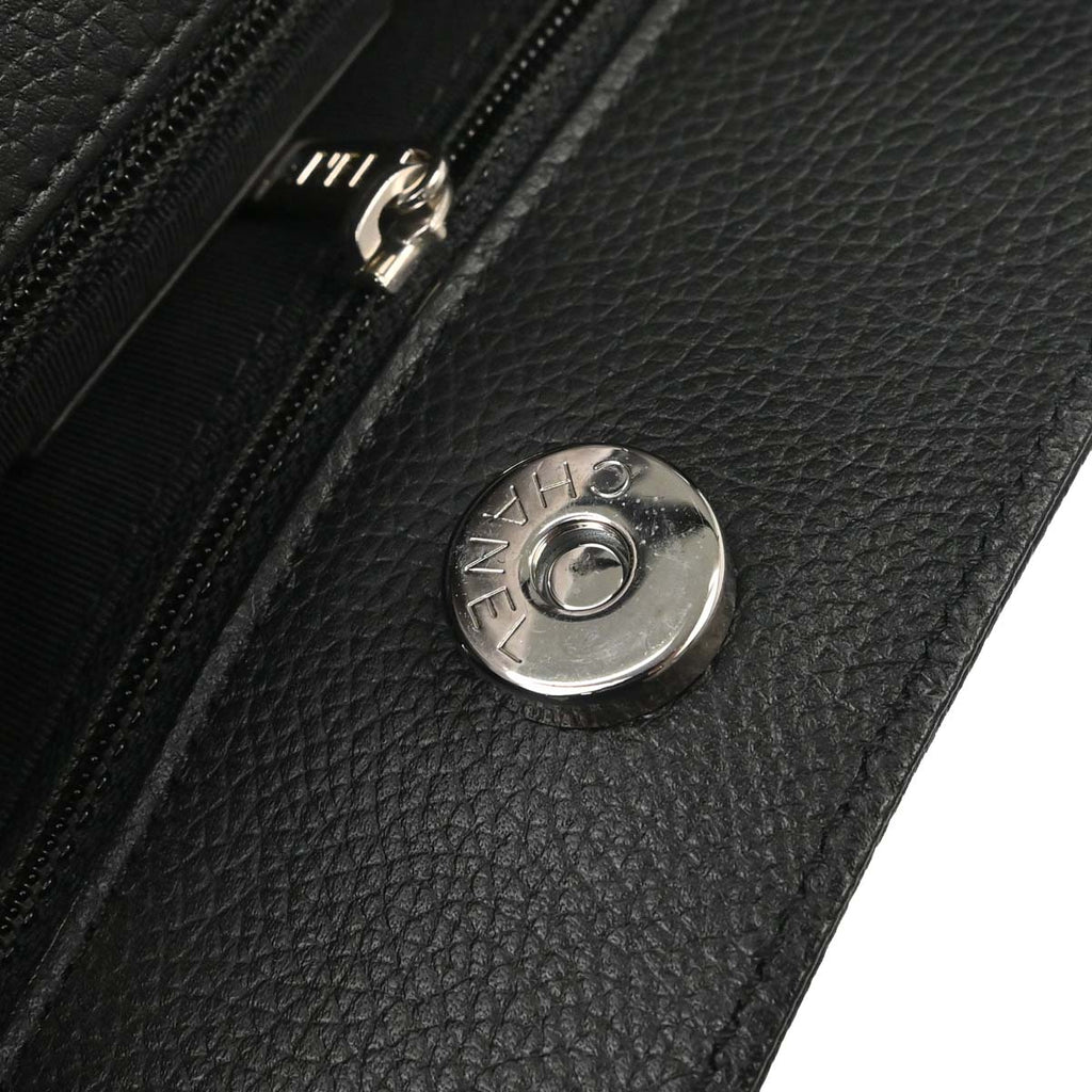 Chanel 2011 Black Calfskin Executive Cerf 2way Shoulder Tote Bag