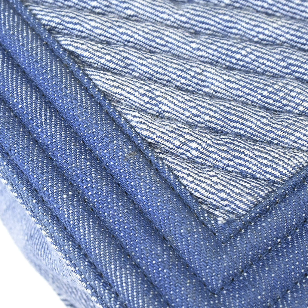 Boy Chanel 2014-2015 Blue Denim Chevron Medium Shoulder Bag