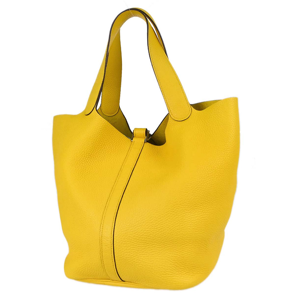 Hermes Jaune de Naples Taurillon Picotin Lock 26 GM Handbag