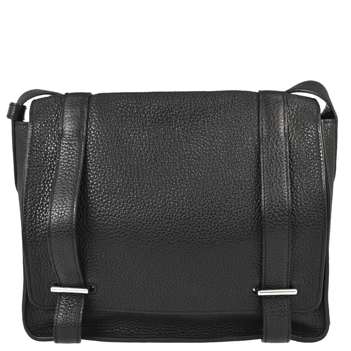 Hermes Black Taurillon Clemence Steve Caporal 27 Shoulder Bag
