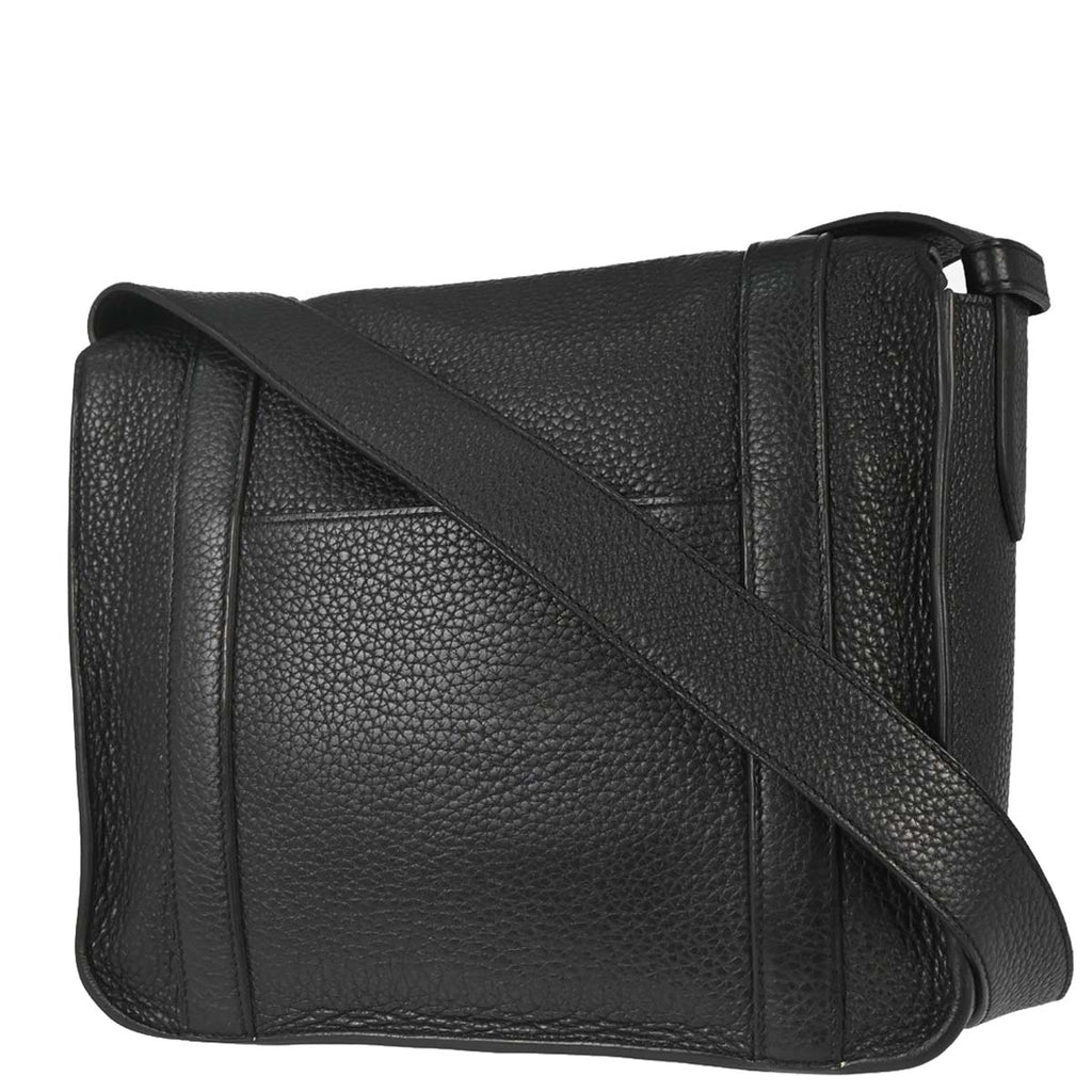 Hermes Black Taurillon Clemence Steve Caporal 27 Shoulder Bag