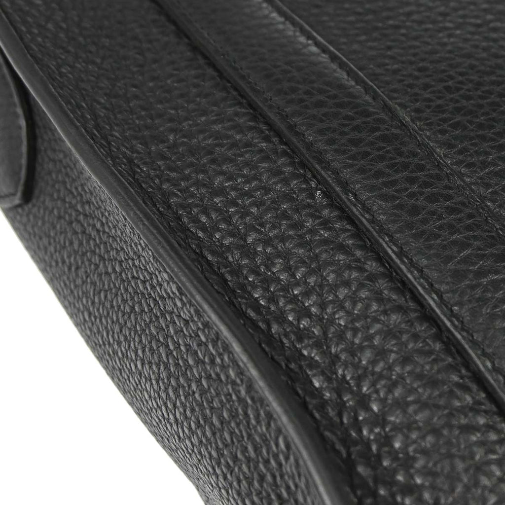 Hermes Black Taurillon Clemence Steve Caporal 27 Shoulder Bag