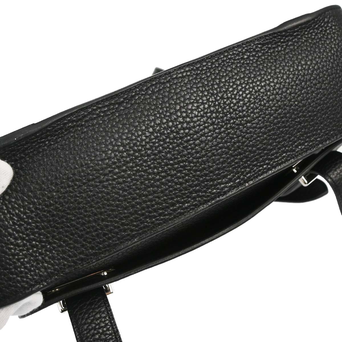 Hermes Black Taurillon Clemence Steve Caporal 27 Shoulder Bag