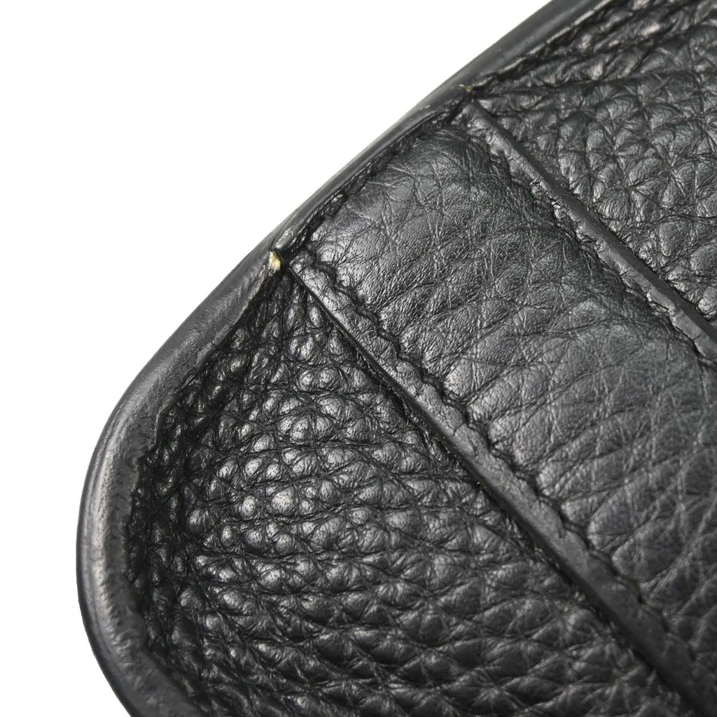Hermes Black Taurillon Clemence Steve Caporal 27 Shoulder Bag