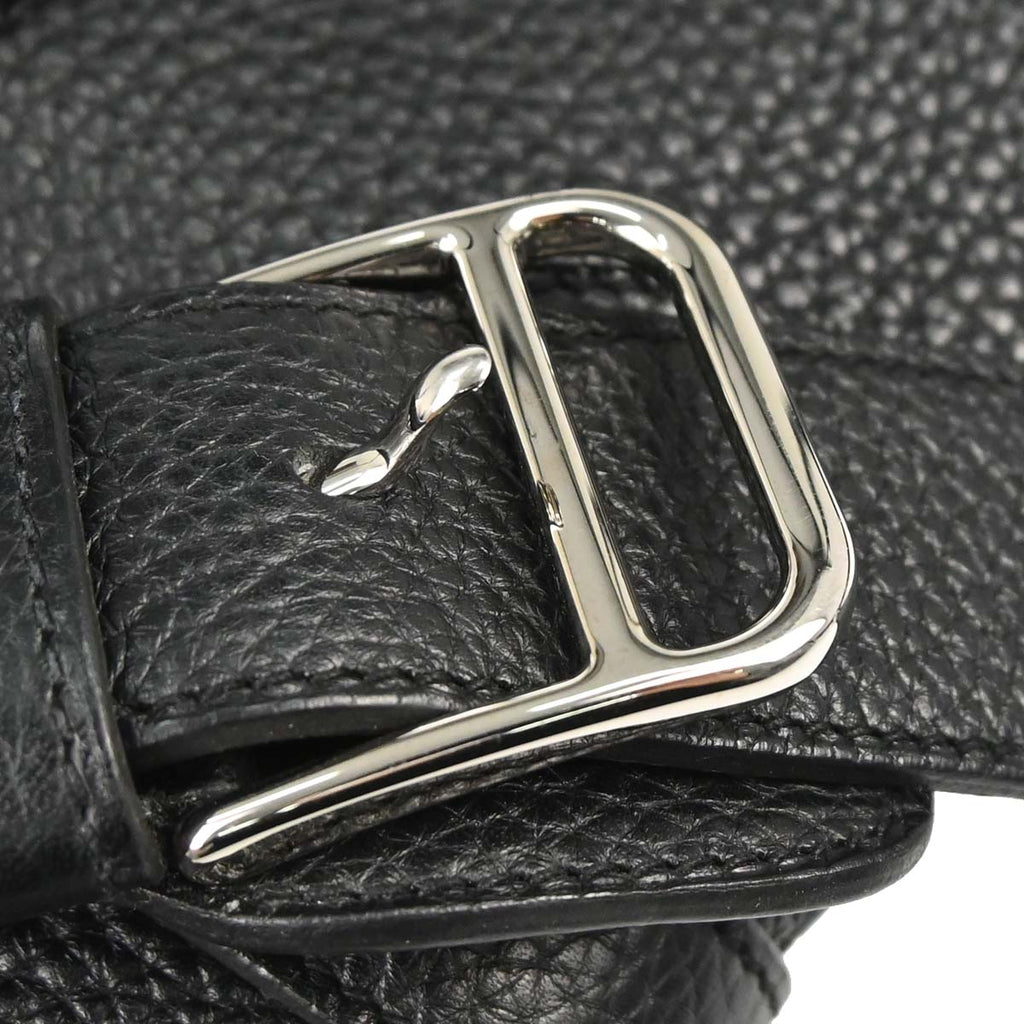 Hermes Black Taurillon Clemence Steve Caporal 27 Shoulder Bag