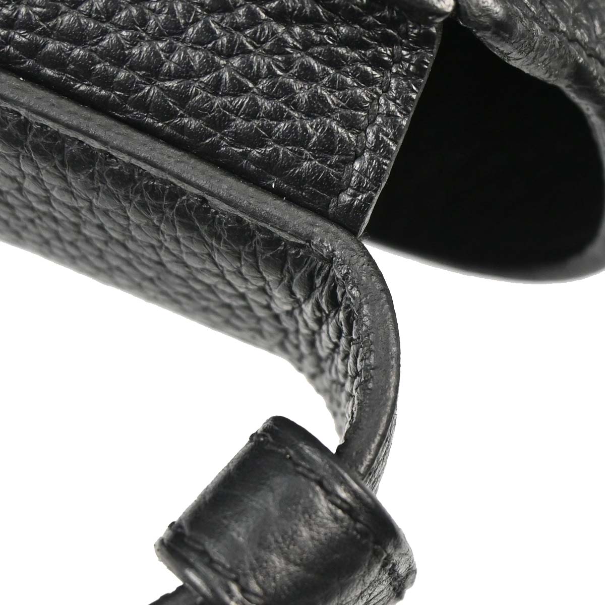 Hermes Black Taurillon Clemence Steve Caporal 27 Shoulder Bag