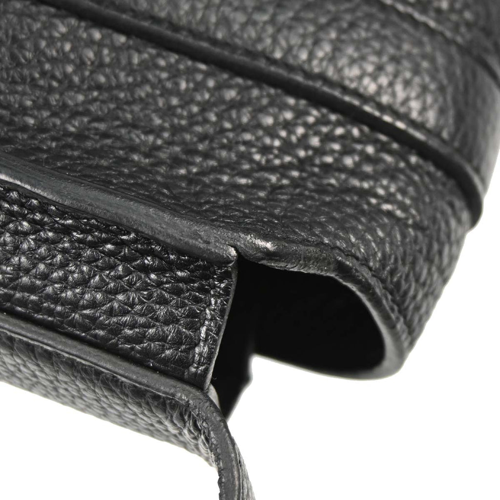 Hermes Black Taurillon Clemence Steve Caporal 27 Shoulder Bag