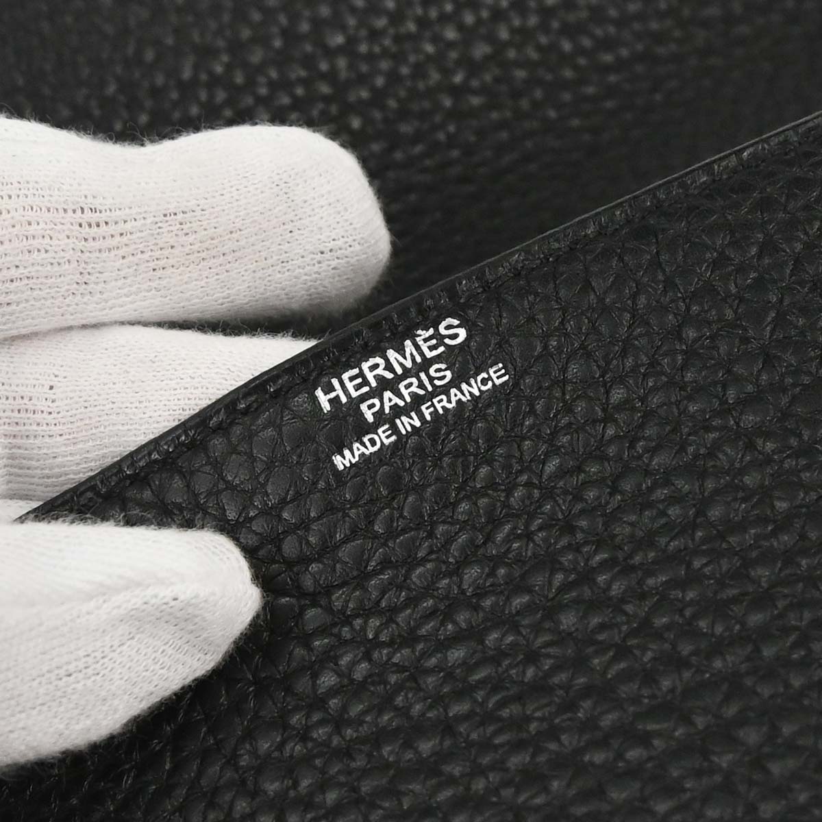 Hermes Black Taurillon Clemence Steve Caporal 27 Shoulder Bag